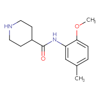Chemical structure of N-(2-methoxy-5-methylphenyl)piperidine-4-carboxamide - CSSB00000640625