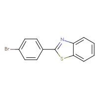 Chemical structure of 2-(4-bromophenyl)-1,3-benzothiazole - CSSB00009811909