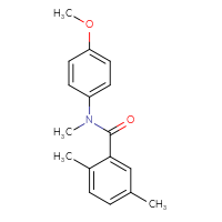 Chemical structure of N-(4-methoxyphenyl)-N,2,5-trimethylbenzamide - CSSB02023078363