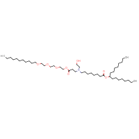 Chemical structure of heptadecan-9-yl 8-[(2-hydroxyethyl)[3-oxo-3-(2-{2-[2-(undecyloxy)ethoxy]ethoxy}ethoxy)propyl]amino]octanoate - CSSB14863683092