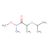 Chemical structure of N-methoxy-N-methyl-2-(propan-2-ylsulfanyl)propanamide - CSSB00018937117