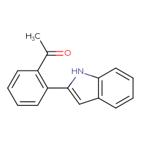 Chemical structure of 1-[2-(1H-indol-2-yl)phenyl]ethan-1-one - CSSB06587529311