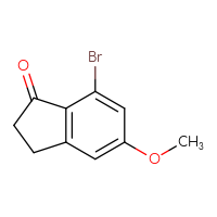 Chemical structure of 7-bromo-5-methoxy-2,3-dihydro-1H-inden-1-one - CSSB00010214547