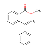 Chemical structure of methyl 2-(1-phenylethenyl)benzoate - CSSB06584989802