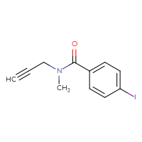 Chemical structure of 4-iodo-N-methyl-N-(prop-2-yn-1-yl)benzamide - CSSB00013048392