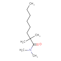 Chemical structure of N,N,2,2-tetramethyloctanamide - CSSB07893242480