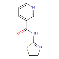 Chemical structure of N-(1,3-thiazol-2-yl)pyridine-3-carboxamide - CSSB00000001791