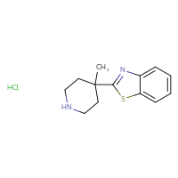 Chemical structure of 2-(4-methylpiperidin-4-yl)-1,3-benzothiazole hydrochloride - CSSB00000730014