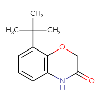 Chemical structure of 8-tert-butyl-3,4-dihydro-2H-1,4-benzoxazin-3-one - CSSB00000704254