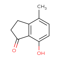 Chemical structure of 7-hydroxy-4-methyl-2,3-dihydro-1H-inden-1-one - CSSB00000068735