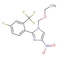 Chemical structure of 1-(ethoxymethyl)-2-[4-fluoro-2-(trifluoromethyl)phenyl]-4-nitro-1H-imidazole - CSSB21531608214