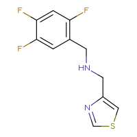 Chemical structure of [(1,3-thiazol-4-yl)methyl][(2,4,5-trifluorophenyl)methyl]amine - CSSB00004033939