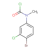Chemical structure of N-(4-bromo-3-chlorophenyl)-N-methylcarbamoyl chloride - CSSB14985244623