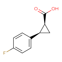 Chemical structure of (1S,2R)-2-(4-fluorophenyl)cyclopropane-1-carboxylic acid - CSSB00016141849