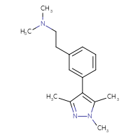 Chemical structure of dimethyl({2-[3-(1,3,5-trimethyl-1H-pyrazol-4-yl)phenyl]ethyl})amine - CSSB00159265555