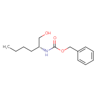 Chemical structure of benzyl N-[(2R)-1-hydroxyhexan-2-yl]carbamate - CSSB09890621309