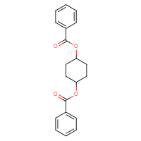Chemical structure of 4-(benzoyloxy)cyclohexyl benzoate - CSSB00025764851