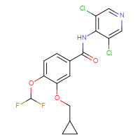 Chemical structure of 3-(cyclopropylmethoxy)-N-(3,5-dichloropyridin-4-yl)-4-(difluoromethoxy)benzamide - CSSB00015190138