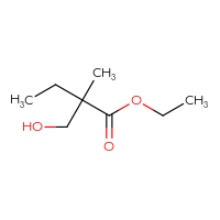 Chemical structure of ethyl 2-(hydroxymethyl)-2-methylbutanoate - CSSB00011036587