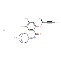 Chemical structure of 4-amino-5-chloro-N-[(1R,3S,5S)-8-methyl-8-azabicyclo[3.2.1]octan-3-yl]-2-[(2S)-pent-3-yn-2-yloxy]benzamide hydrochloride - CSSB06657276230