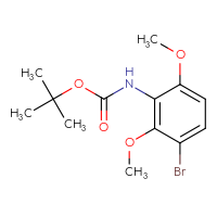 Chemical structure of tert-butyl N-(3-bromo-2,6-dimethoxyphenyl)carbamate - CSSB06358989476