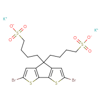 Chemical structure of dipotassium 4-[4,10-dibromo-7-(4-sulfonatobutyl)-3,11-dithiatricyclo[6.3.0.0²,⁶]undeca-1(8),2(6),4,9-tetraen-7-yl]butane-1-sulfonate - CSSB06595020253