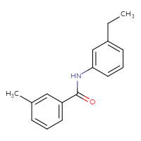 Chemical structure of N-(3-ethylphenyl)-3-methylbenzamide - CSSB00046108854