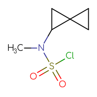Chemical structure of N-methyl-N-{spiro[2.2]pentan-1-yl}sulfamoyl chloride - CSSB07104774847