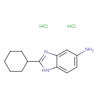 Chemical structure of 2-cyclohexyl-1H-1,3-benzodiazol-5-amine dihydrochloride - CSSB00015207564