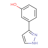 Chemical structure of 3-(1H-pyrazol-3-yl)phenol - CSSB00000708889