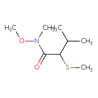 Chemical structure of N-methoxy-N,3-dimethyl-2-(methylsulfanyl)butanamide - CSSB00114117931