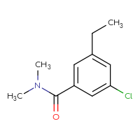Chemical structure of 3-chloro-5-ethyl-N,N-dimethylbenzamide - CSSB00036136333