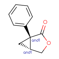Chemical structure of rac-(1R,5S)-1-phenyl-3-oxabicyclo[3.1.0]hexan-2-one - CSSB00025776894