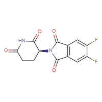 Chemical structure of 2-[(3S)-2,6-dioxopiperidin-3-yl]-5,6-difluoro-2,3-dihydro-1H-isoindole-1,3-dione - CSSB21511091593