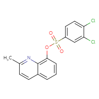 Chemical structure of 2-methylquinolin-8-yl 3,4-dichlorobenzene-1-sulfonate - CSSB00026489510