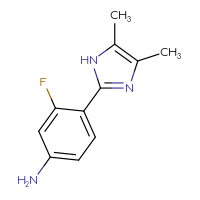 Chemical structure of 4-(4,5-dimethyl-1H-imidazol-2-yl)-3-fluoroaniline - CSSB00011533647