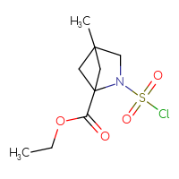Chemical structure of ethyl 2-(chlorosulfonyl)-4-methyl-2-azabicyclo[2.1.1]hexane-1-carboxylate - CSSB15010309038