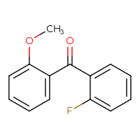 Chemical structure of (2-fluorophenyl)(2-methoxyphenyl)methanone - CSSB00005648335
