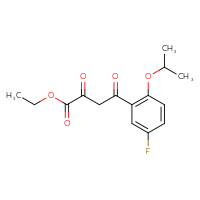 Chemical structure of ethyl 4-[5-fluoro-2-(propan-2-yloxy)phenyl]-2,4-dioxobutanoate - CSSB21495871781