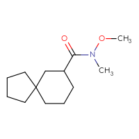 Chemical structure of N-methoxy-N-methylspiro[4.5]decane-7-carboxamide - CSSB21151593423
