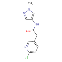 Chemical structure of 2-(6-chloropyridin-3-yl)-N-(1-methyl-1H-pyrazol-4-yl)acetamide - CSSB00933004429