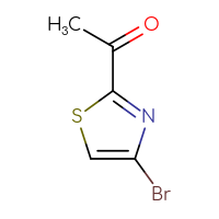 Chemical structure of 1-(4-bromo-1,3-thiazol-2-yl)ethan-1-one - CSSB00010231720