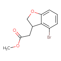 Chemical structure of methyl 2-(4-bromo-2,3-dihydro-1-benzofuran-3-yl)acetate - CSSB00020792208