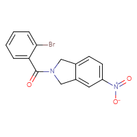 Chemical structure of 2-(2-bromobenzoyl)-5-nitro-2,3-dihydro-1H-isoindole - CSSB02074141363