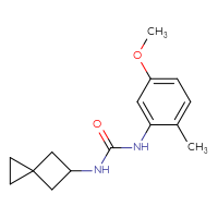 Chemical structure of 1-(5-methoxy-2-methylphenyl)-3-{spiro[2.3]hexan-5-yl}urea - CSSB01410074267