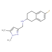Chemical structure of N-[(1,5-dimethyl-1H-pyrazol-3-yl)methyl]-6-fluoro-1,2,3,4-tetrahydronaphthalen-2-amine - CSSB06547002102