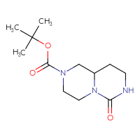 Chemical structure of tert-butyl 6-oxo-octahydro-1H-pyrazino[1,2-c]pyrimidine-2-carboxylate - CSSB00015944256