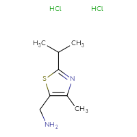 Chemical structure of 1-[4-methyl-2-(propan-2-yl)-1,3-thiazol-5-yl]methanamine dihydrochloride - CSSB00015185965