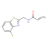 Chemical structure of N-[(4-fluoro-1,3-benzothiazol-2-yl)methyl]prop-2-enamide - CSSB21332042118