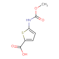 Chemical structure of 5-[(methoxycarbonyl)amino]thiophene-2-carboxylic acid - CSSB00011301759